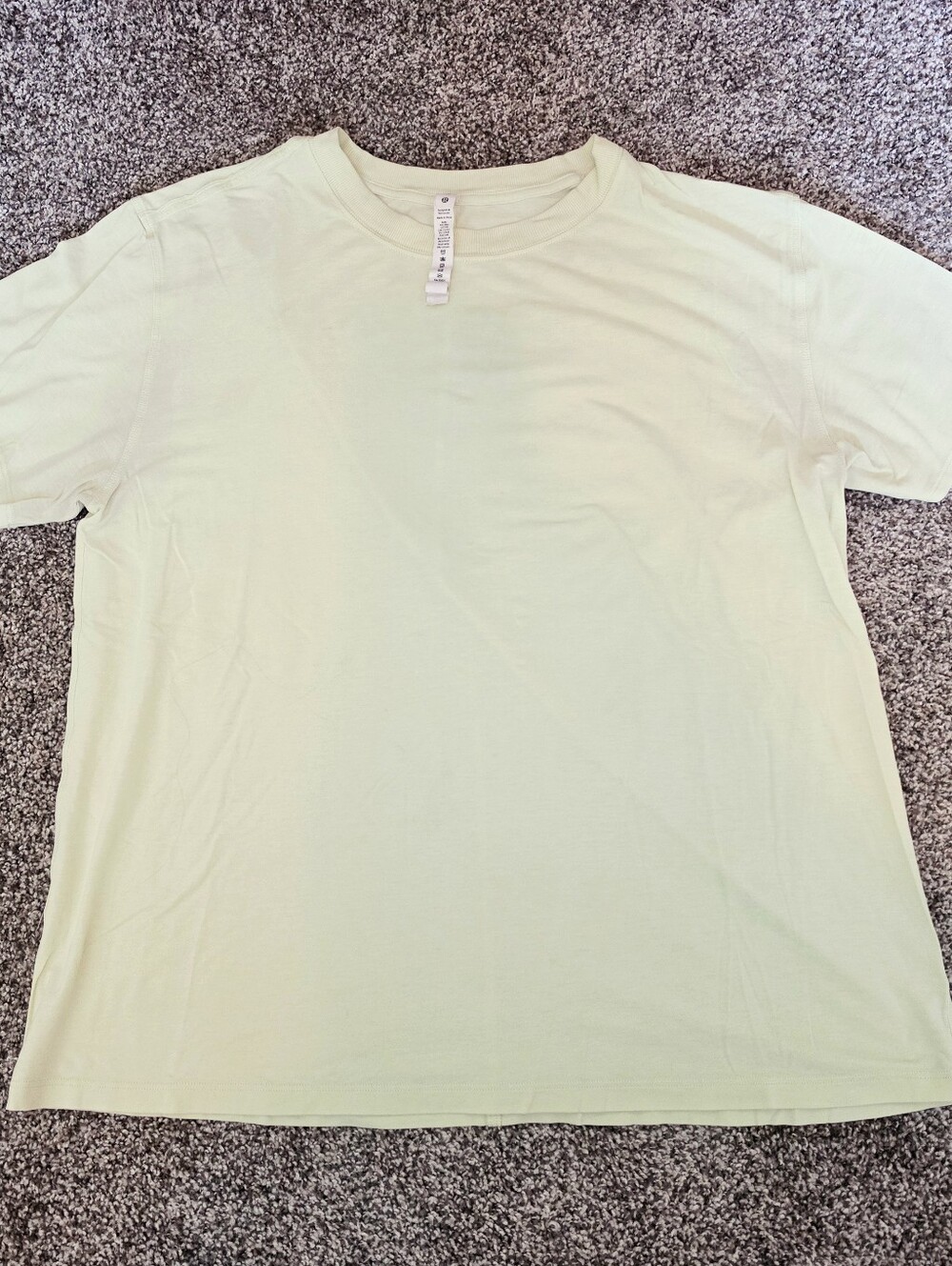 Lululemon Womans All Yours Cotton Short Sleeve Yellow T-Shirt
